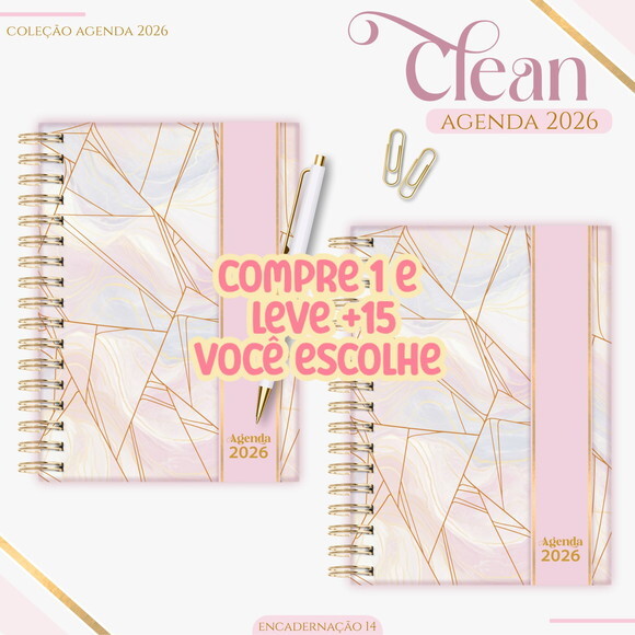 Arquivo Digital Agenda Basic Rose Gold 2026 #7377