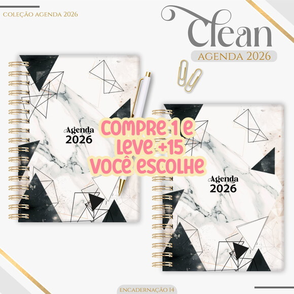 Arquivo Digital Agenda Black Basic 2026 #7381