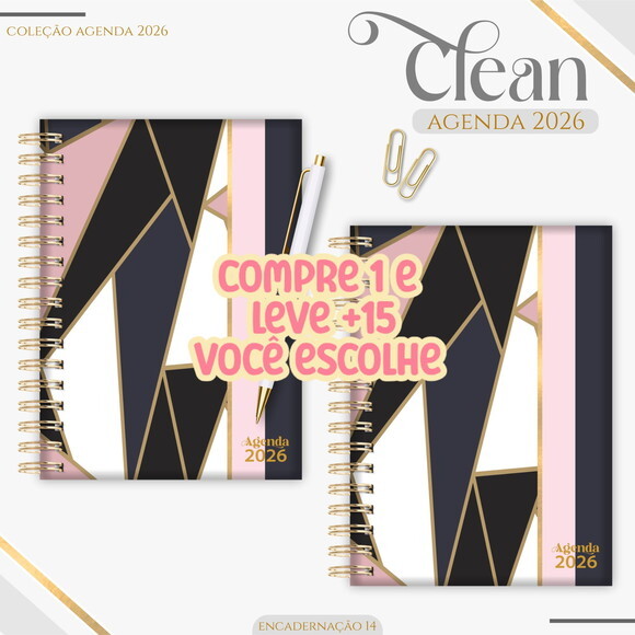 Arquivo Digital Agenda Black Gold 2026 #7378