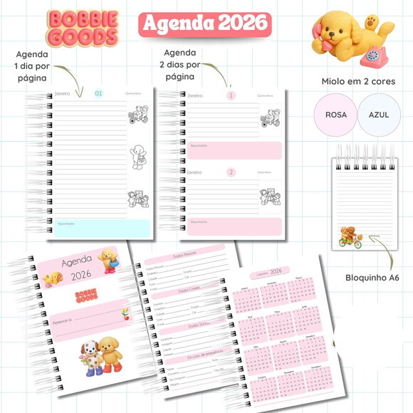 Arquivo Digital Agenda Bobbie Goods 2026 #7099
