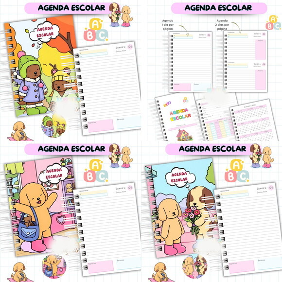 Arquivo Digital Agenda Escolar Bobbie Goods 2026 #7693