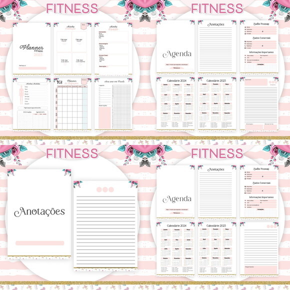 Arquivo Digital Agenda Fitness Feminino 2024 #3360