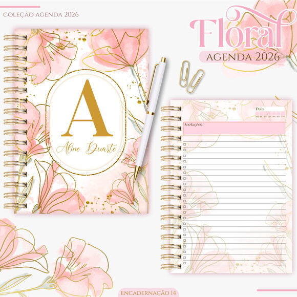Arquivo Digital Agenda Floral 2026 #7382