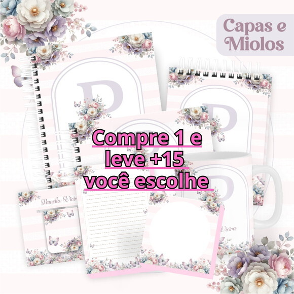 Arquivo Digital Agenda Floral Alfabeto #6092