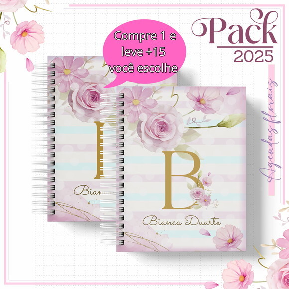 Arquivo Digital Agenda Floral Candy 2025 #4789