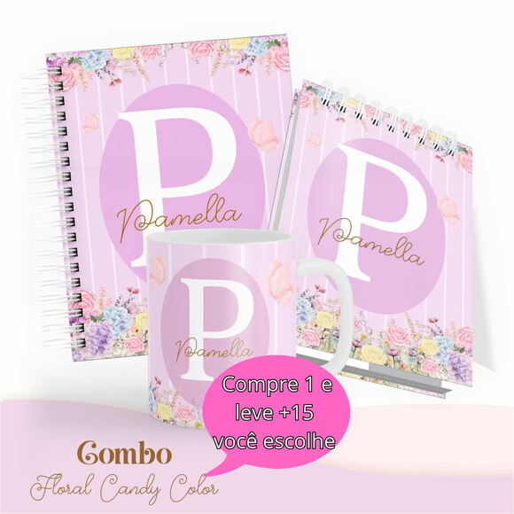 Arquivo Digital Agenda Floral Candy Color 2025 #4563