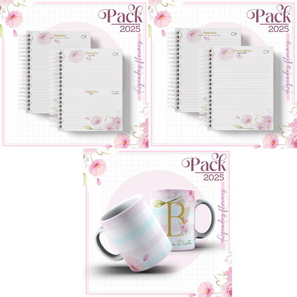 Arquivo Digital Agenda Floral Candy 2025 #4789