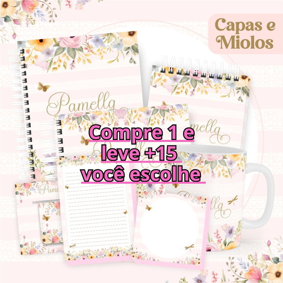 Arquivo Digital Agenda Floral Colorido #6095