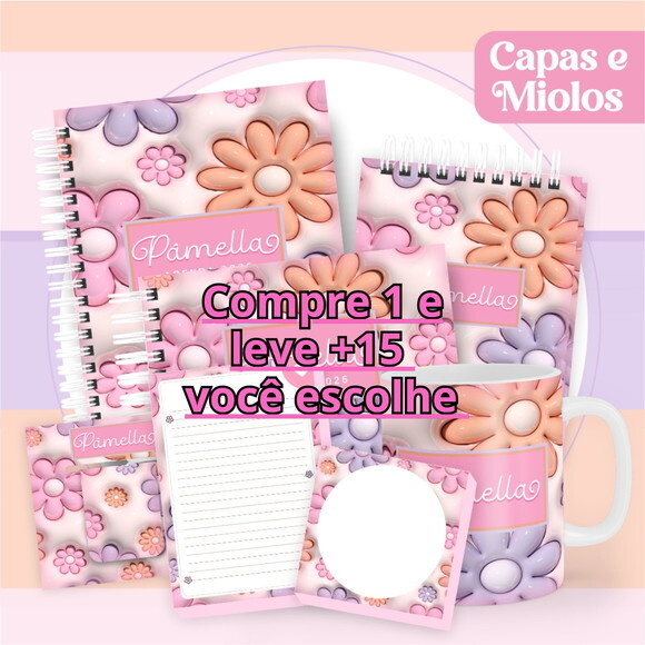 Arquivo Digital Agenda Floral Inflado #6097