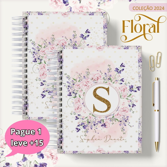 Arquivo Digital Agenda Floral Lilás 2024 #2488