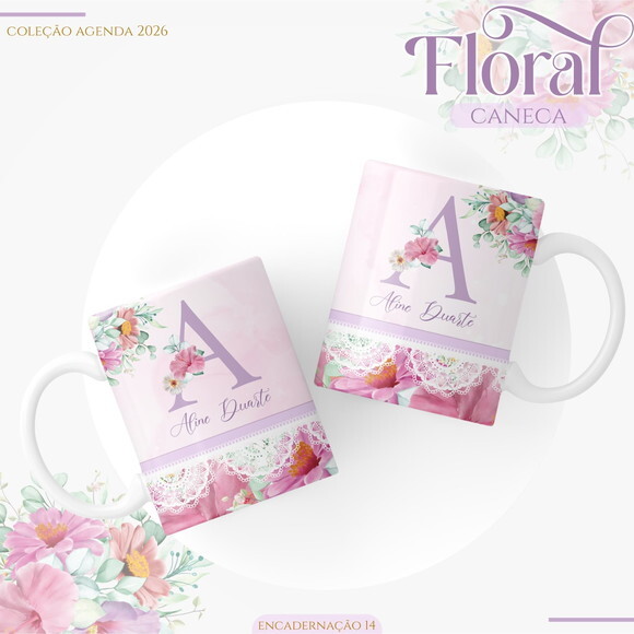 Arquivo Digital Agenda Floral Lilás 2026 #7053