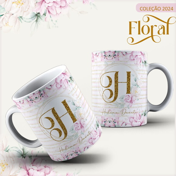 Arquivo Digital Agenda Floral Rosa 2024 #2490