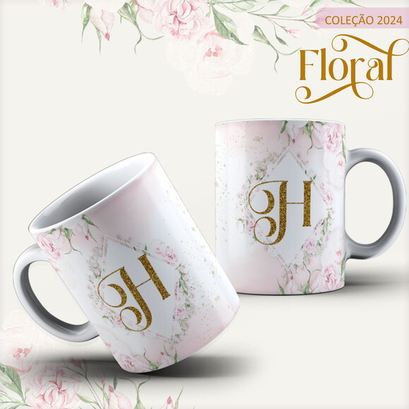 Arquivo Digital Agenda Floral Rosa Clean 2024 #2491
