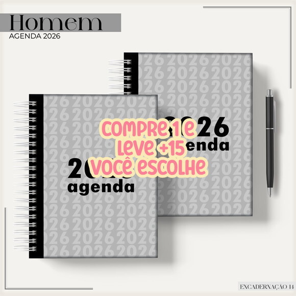 Arquivo Digital Agenda Masculina 2026 #7376