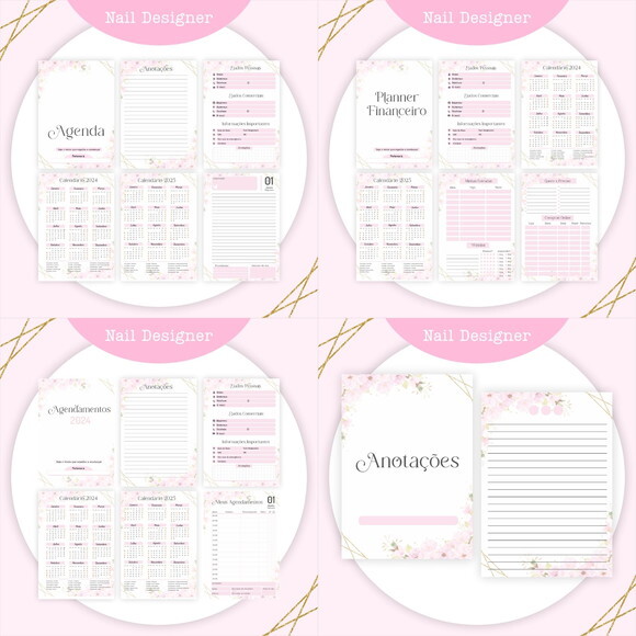 Arquivo Digital Agenda Nail Designer 2024 #3371