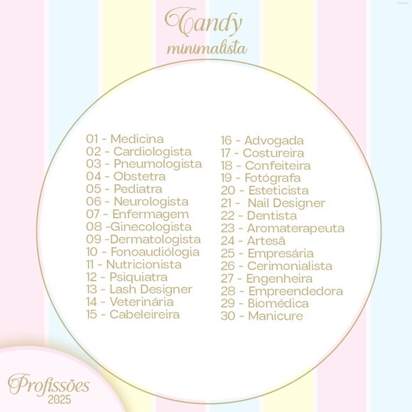 Arquivo Digital Agenda Profissões 2025 Candy #6123