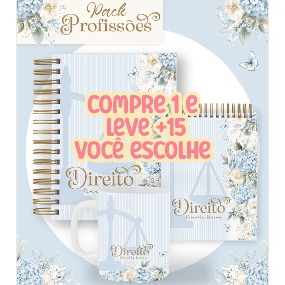 Arquivo Digital Agenda Profissões Floral Azul 2026 #7207