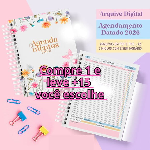 Arquivo Digital Agendamento 2026 Candy #6802