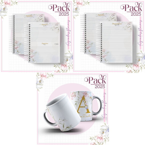 Arquivo Digital Agendas Floral Lilás 2025 #4787