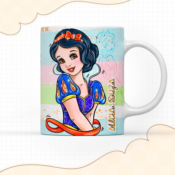 Arquivo Digital Arte Caneca Branca de Neve #2949