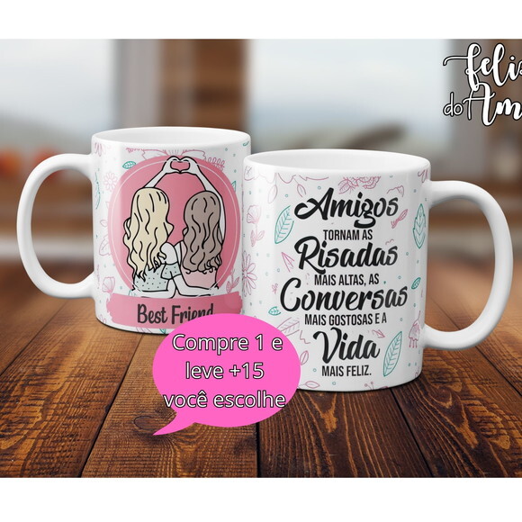 Arquivo Digital Arte Caneca Dia dos Amigos #4953