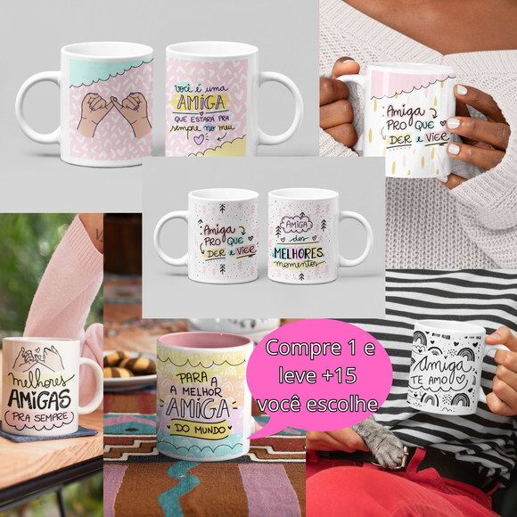 Arquivo Digital Arte Caneca Dia dos Amigos #4952