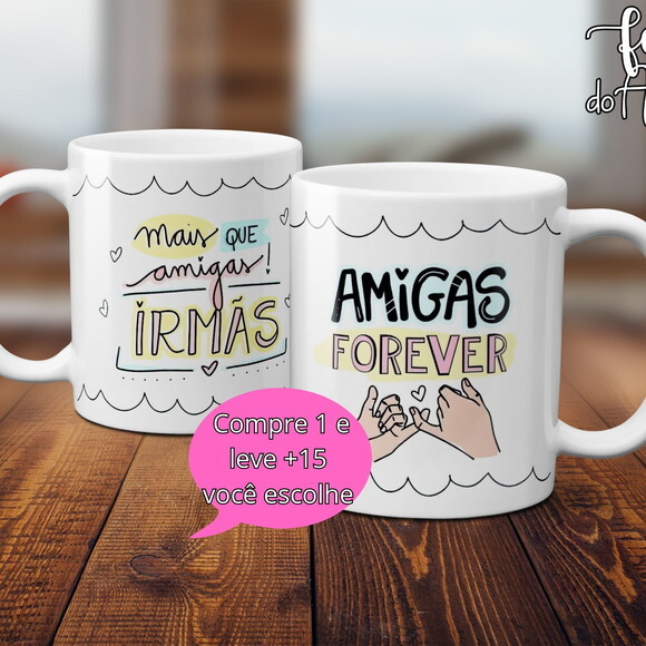 Arquivo Digital Arte Caneca Dia dos Amigos #4962