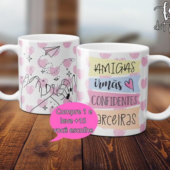 Arquivo Digital Arte Caneca Dia dos Amigos #4963