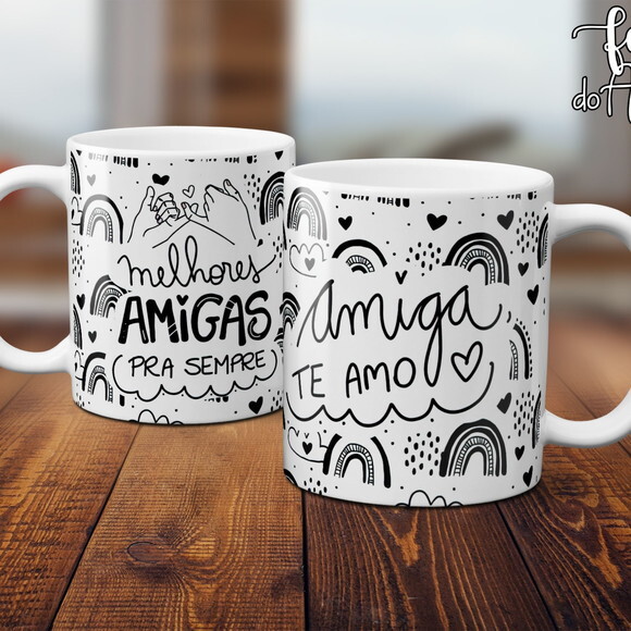 Arquivo Digital Arte Caneca Dia dos Amigos #4965