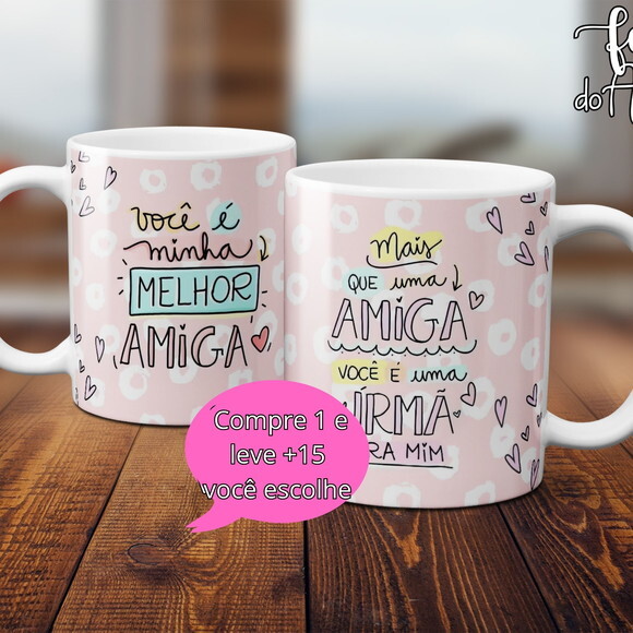 Arquivo Digital Arte Caneca Dia dos Amigos #4966