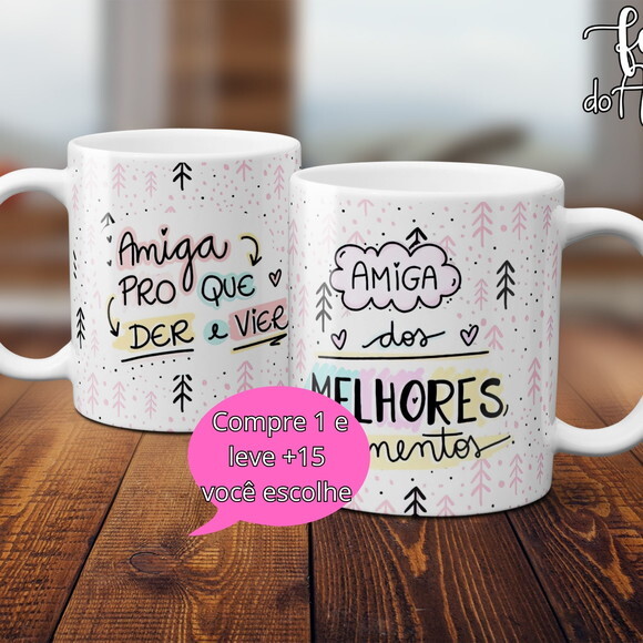 Arquivo Digital Arte Caneca Dia dos Amigos #4968