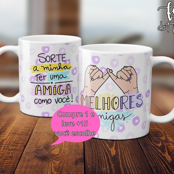 Arquivo Digital Arte Caneca Dia dos Amigos #4967
