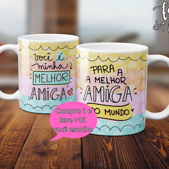 Arquivo Digital Arte Caneca Dia dos Amigos #4969