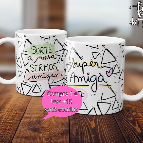 Arquivo Digital Arte Caneca Dia dos Amigos #4978