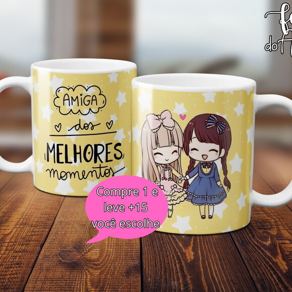 Arquivo Digital Arte Caneca Dia dos Amigos #4981