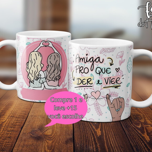 Arquivo Digital Arte Caneca Dia dos Amigos #4986
