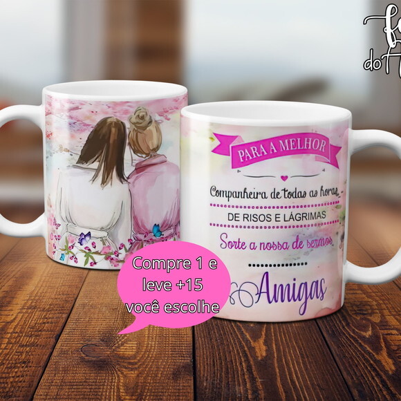 Arquivo Digital Arte Caneca Dia dos Amigos #4996