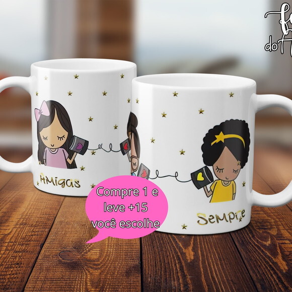 Arquivo Digital Arte Caneca Dia dos Amigos #5002