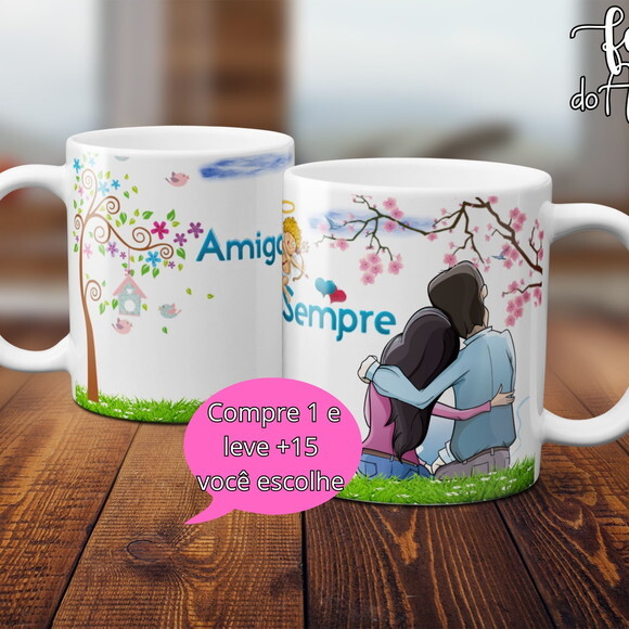 Arquivo Digital Arte Caneca Dia dos Amigos #5028