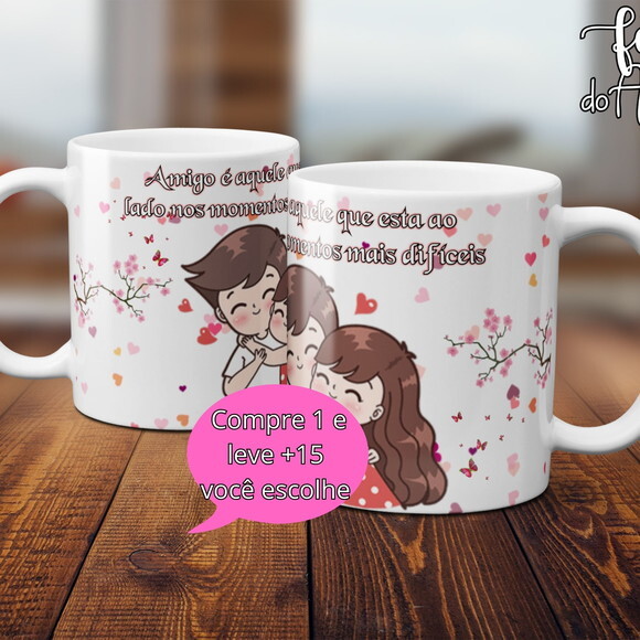Arquivo Digital Arte Caneca Dia dos Amigos #5043