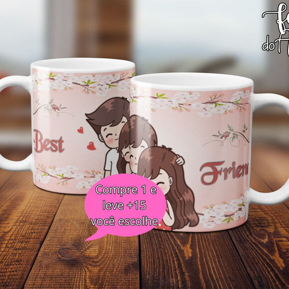 Arquivo Digital Arte Caneca Dia dos Amigos #5044