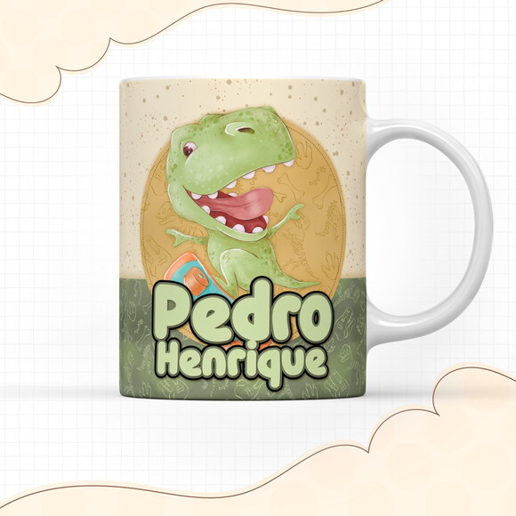 Arquivo Digital Arte Caneca Dinossauro #2945