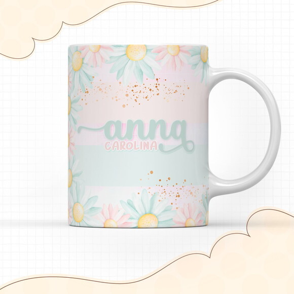 Arquivo Digital Arte Caneca Floral #2946