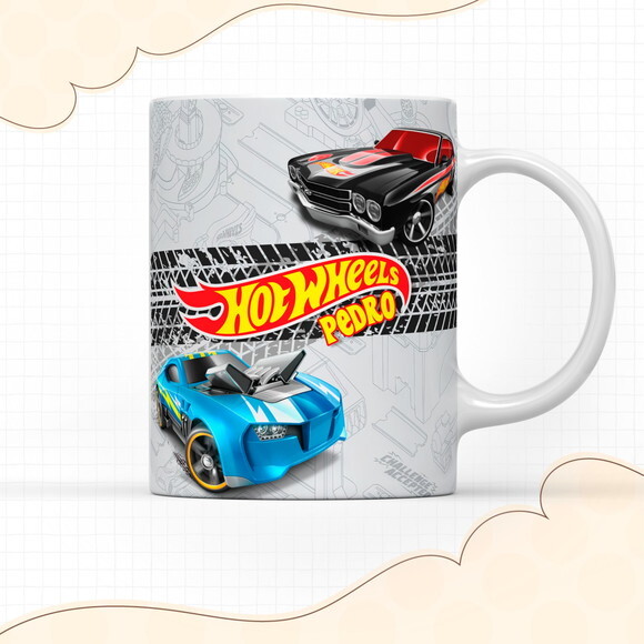 Arquivo Digital Arte Caneca Hot Wheels #2940