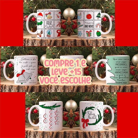 Arquivo Digital Arte Caneca Natal #7341