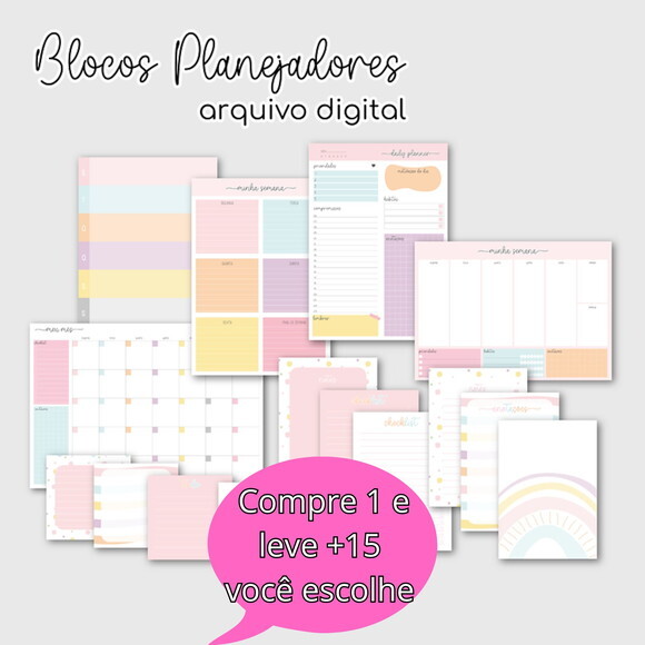 Arquivo Digital Blocos Planejadores #4644