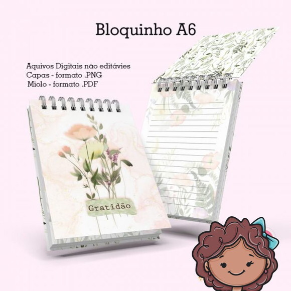Arquivo Digital Bloquinho Flowers #1042