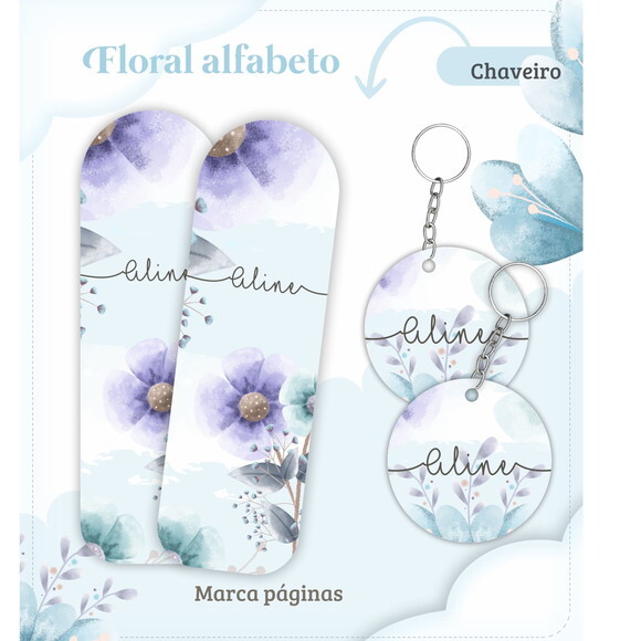 Arquivo Digital Caderneta Alfabeto Floral #3275