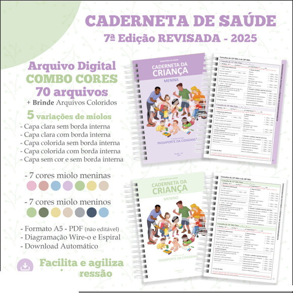 Arquivo Digital Caderneta da Criança 7ª Ed - 2025 #7169