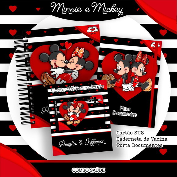 Arquivo Digital Caderneta de Saúde Minnie e Mickey #6516